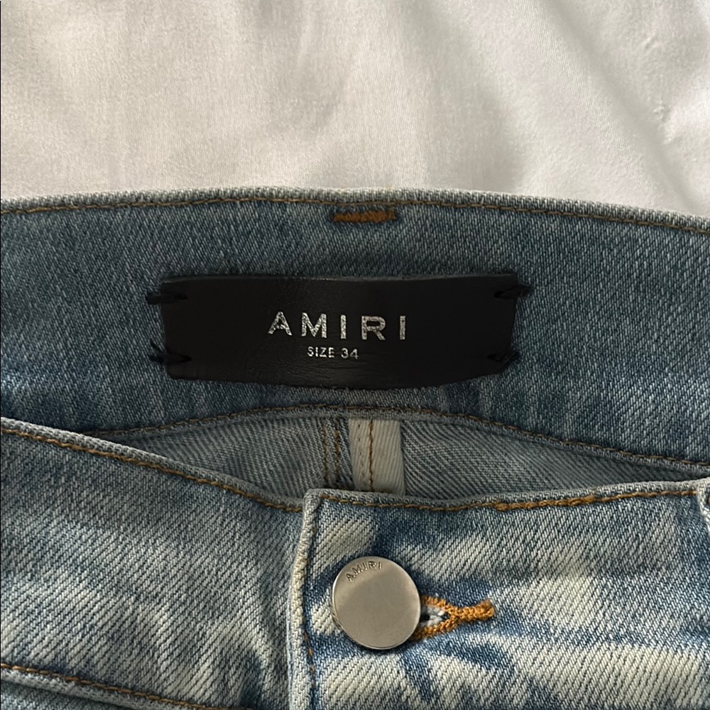 AMIRI Faded Blue Denim Jeans